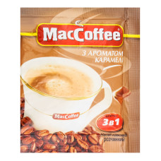 Напій кавовий розчинний з ароматом карамелі 3в1 MacCoffee м/у 18г