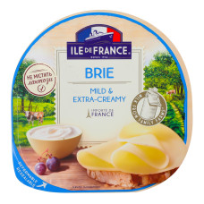 Сир напівтвердий нарізка Brie Mild&Extra-creamy Ile De France лоток 150г