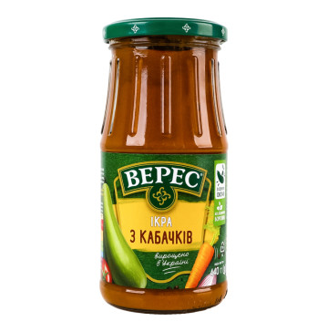 Ікра з кабачків стерилізована Екстра Верес с/б 440г