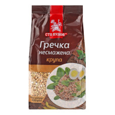 Крупа гречана ядриця несмажена Сто пудів м/у 400г Крупа гречана ядриця несмажена Сто пудів м/у 400г