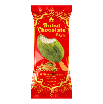 Морозиво пломбір ескімо з кадаїф Dubai chocolate style Rud м/у 55г