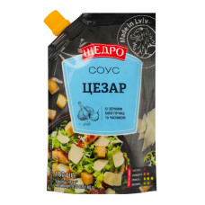 Соус із зернами білої гірчиці та часником Цезар Щедро д/п 180г