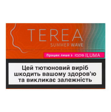 Виріб тютюновмісний для електричного нагрівання з фільтром Terea Summer Wave 20шт