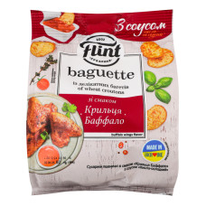 Сухарики пшеничні Крильця Баффало 50г + соус Кисло-солодкий 15г Baguette Flint м/у 65г
