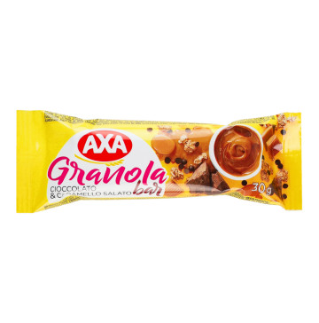 Батончик з шоколадом та смаком солоної карамелі Granola Axa м/у 30г