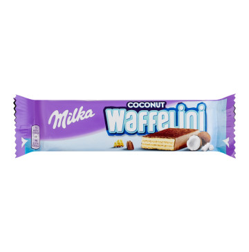 Вафля з начинкою з кокосом покрита молочним шоколадом Coconut Waffelini Milka м/у 31г