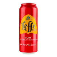 Пиво Leffe Ruby світл з/б 0.5л Бельгія