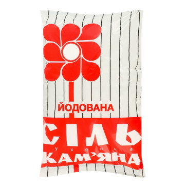 Сіль кухонна кам'яна йодована помел №1 НЗ м/у 1кг