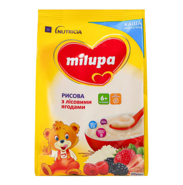 Каша молочна для дітей від 6міс суха рисова з лісовими ягодами Milupa м/у 210г