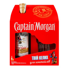 Набір Напій алкогольний 0.7л 35% на основі карибського рому Spiced Gold + склянка Captain Morgan к/у 2шт Набір Напій алкогольний 0.7л 35% на основі карибського рому Spiced Gold + склянка Captain Morgan к/у 2шт