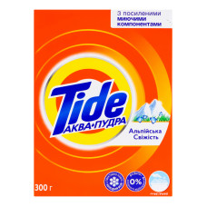 Засіб миючий синтетичний порошкоподібний Альпійська свіжість Аква-Пудра Tide 300г