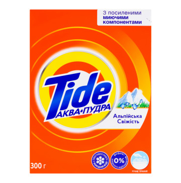 Засіб миючий синтетичний порошкоподібний Альпійська свіжість Аква-Пудра Tide 300г