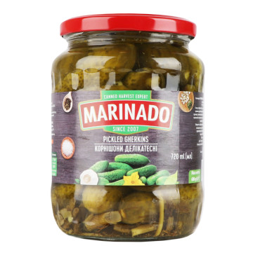 Корнішони мариновані Делікатесні Marinado с/б 680г