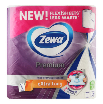 Рушники кухонні 2-х шарові Extra Long Premium Zewa 2шт