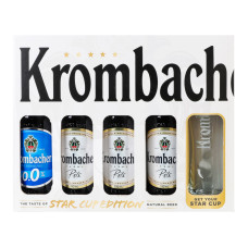 Набір Пиво Pils + 0.0% 4х0.33л + 1 келих 0.3л Krombacher к/у