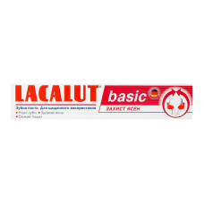 Паста зубна Захист ясен Basic Lacalut 75мл