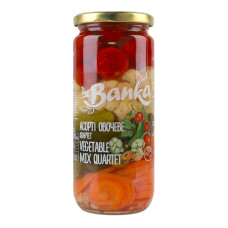 Асорті овочеве пастеризоване Vegetable mix quartet The banka с/б 470г