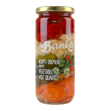 Асорті овочеве пастеризоване Vegetable mix quartet The banka с/б 470г