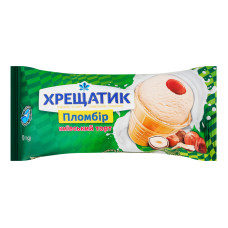 Морозиво 12% пломбір зі смаком лісового горіха у вафельному стаканчику Київський торт Хрещатик м/у 70г