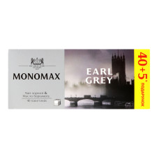 Чай чорний цейлонський байховий з бергамотом Earl Grey Monomax к/у 45х2г