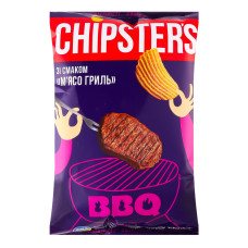 Чіпси картопляні хвилясті М'ясо гриль BBQ Chipster's м/у 120г