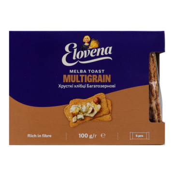 Хлібці багатозернові хрусткі Elovena к/у 100г