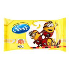 Серветки вологі Ліцензійні герої Smile 40шт