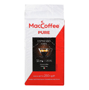 Кава натуральна смажена мелена Espresso Forte Pure MacCoffee в/у 250г