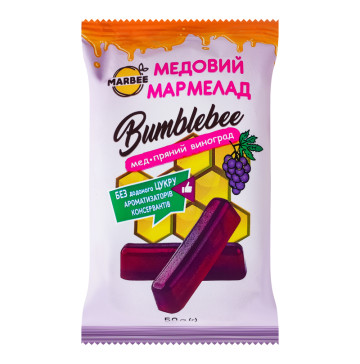 Мармелад медовий Мед-пряний виноград Bumblebee Marbee м/у 50г