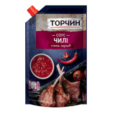 Соус томатний п'ять перців пастеризований Чилі Торчин д/п 200г Соус томатний п'ять перців пастеризований Чилі Торчин д/п 200г