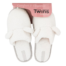 Капці кімнатні домашні жіночі хутряні Twins №6098 36-37 білий Капці кімнатні домашні жіночі хутряні Twins №6098 36-37 білий