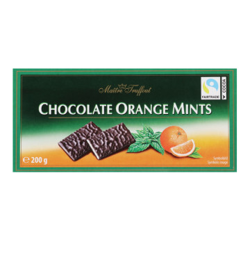 Шоколад чорний Orange Mints Maitre Truffout к/у 200г