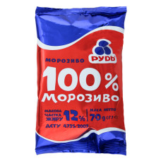 Морозиво 100% морозиво Рудь м/у 70г