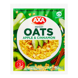 Каша вівсяна миттєвого приготування Apple&Cinnamon Axa м/у 40г