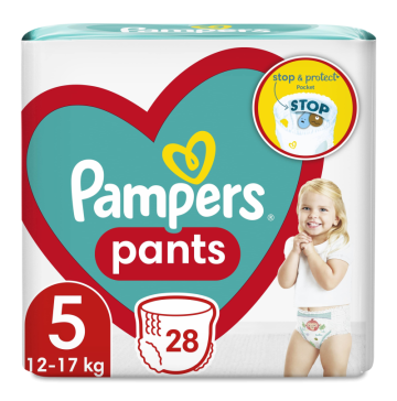 Pampers Pants Трусики Размер 5, 28 Подгузников, 12кг-17кг