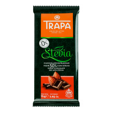 Шоколад 50% чорний зі стевією без цукру Stevia Trapa м/у 75г