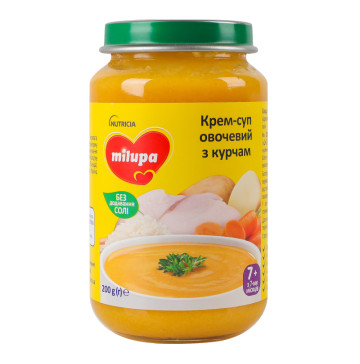Крем-суп для дітей від 7міс овочевий з курчам Milupa с/б 200г