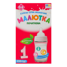 Суміш молочна суха для дітей 0-6міс №1 Малютка к/у 350г