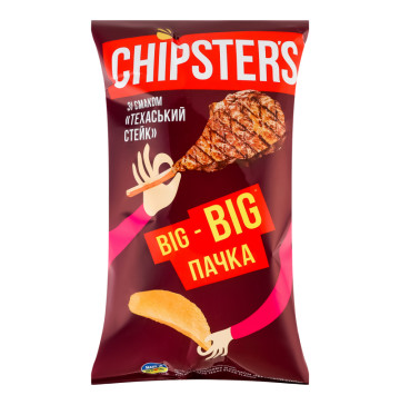 Чіпси картопляні Техаський Стейк Chipster's м/у 180г