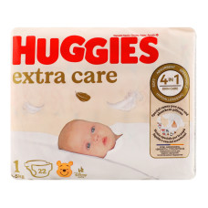 Підгузки для дітей 2-5кг 1 Extra Care Huggies 22шт