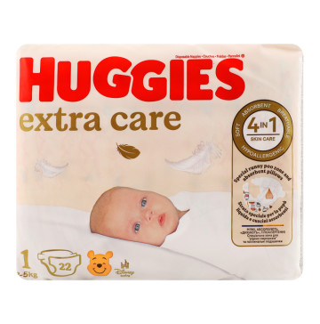 Підгузки для дітей 2-5кг 1 Extra Care Huggies 22шт