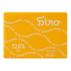 Масло солодковершкове 72.6% Селянське Біло м/у 180г