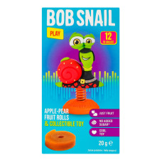Набір Цукерки натуральні фруктові Яблуко-груша 20г + іграшка Bob Snail к/у 1шт Набір Цукерки натуральні фруктові Яблуко-груша 20г + іграшка Bob Snail к/у 1шт