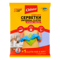 Серветки Chisto універсальні 3+1шт ПРАКТИК