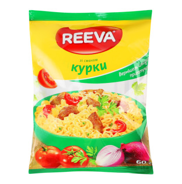 Вермішель швидкого приготування зі смаком курки Reeva м/у 60г