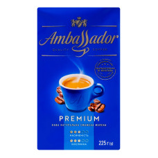 Кава натуральна смажена мелена Premium Ambassador м/у 225г