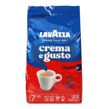 Кава натуральна смажена в зернах Classico Crema E Gusto Lavazza м/у 1кг