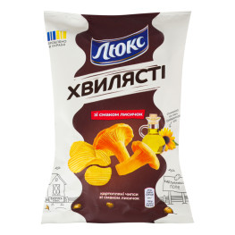 Чипси картопляні зі смаком лисичок Хвилясті Люкс м/у 125г