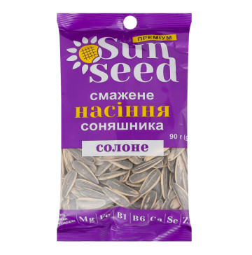 Насіння соняшника смажене солоне Преміум SunSeed м/у 90г