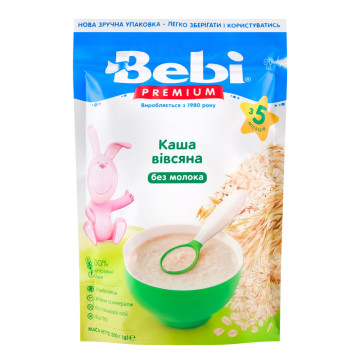 Каша безмолочна суха для дітей від 5міс швидкорозчинна Вівсяна Bebi Premium д/п 200г